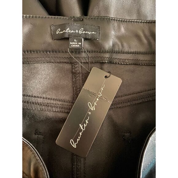 Hunter & Brown faux leather pants size L - Picture 7 of 9
